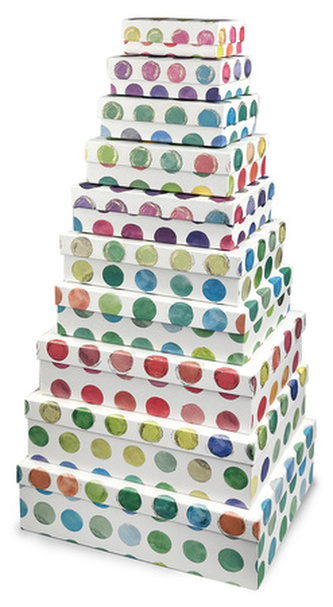 Pudełka prezentowe 10 szt. kropki