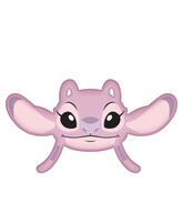 JERRY FABRICS Tvarovaný mikroplyšový polštářek Lilo and Stitch Angel Pink  Polyester, 41x31 cm