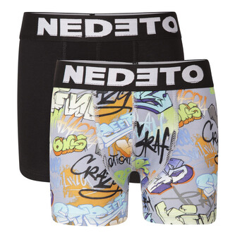 2PACK dětské boxerky Nedeto vícebarevné (2NBDV3) 6-8 let