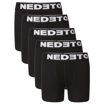5PACK dětské boxerky Nedeto černé (5NBDC1) 4-5 let