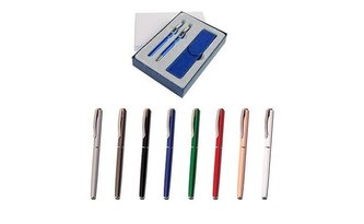 Pióro wieczne + długopis Aston i etui mix