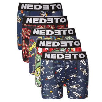 5PACK dětské boxerky Nedeto vícebarevné (5NBDV2) 12-14 let