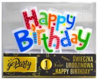 Zestaw świeczek urodzinowych Happy Birthday