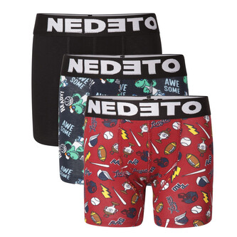 3PACK dětské boxerky Nedeto vícebarevné (3NBDV1) 9-11 let