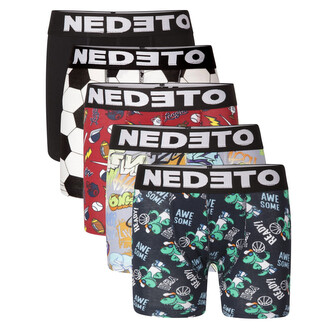 5PACK dětské boxerky Nedeto vícebarevné (5NBDV1) 6-8 let
