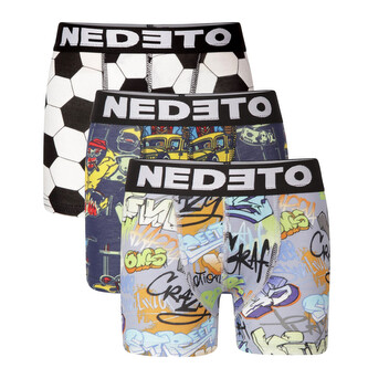 3PACK dětské boxerky Nedeto vícebarevné (3NBDV2) 12-14 let