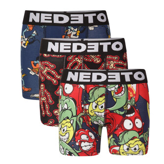 3PACK dětské boxerky Nedeto vícebarevné (3NBDV3) 6-8 let