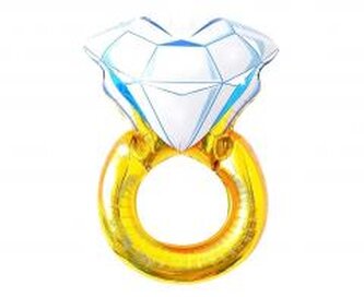 Balon foliowy Pierścionek złoty 42x58cm