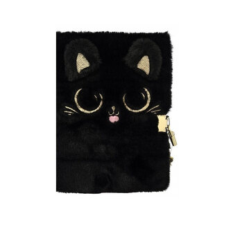 Památník plyšový A5 se zámkem - Kitty Black II