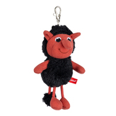 Čert Hubert 13 cm, plyšový přívěsek na karabince