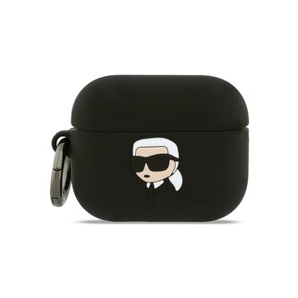 Karl Lagerfeld 3D Logo NFT Karl Head Silikonové Pouzdro pro AirPods Pro 3 Black