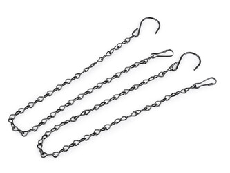 Kovový řetízek pro zavěšení dekorací, květináčů 50 cm - 50 ks - 2 černá