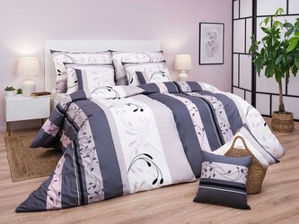 Povlečení bavlna Slezsko šedo-pudrové 140x200, 70x90 cm II.jakost