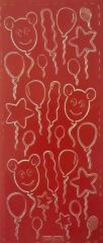 Stiker ażurowy 10x23cm czerwony