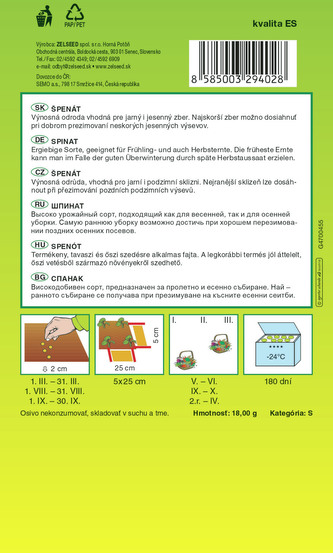 Zelseed Špenát jarní - Neptun 18g