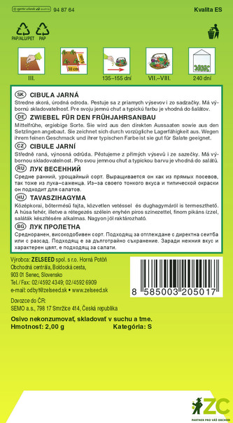 Zelseed Cibule - Karmen červená 2g