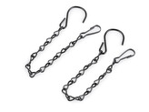 Kovový řetízek pro zavěšení dekorací, květináčů 25 cm - 50 ks - 2 černá