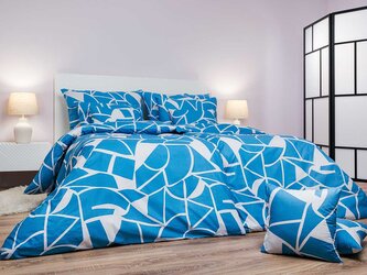 Povlečení bavlna Julius modrý 140x200, 70x90 cm II.jakost