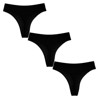 3PACK dámská tanga Benysøn černá (7204/black) M