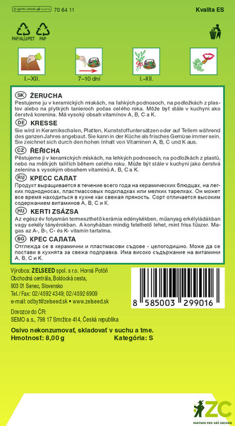 Zelseed Řeřicha zahradní - Dánská 6g