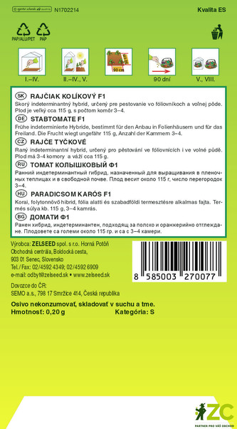 Zelseed Rajče tyčkové - Milica F1 rané 0,2g