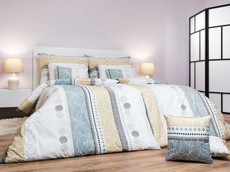 Povlečení bavlna Ateliér béžový 140x200, 70x90 cm II.jakost