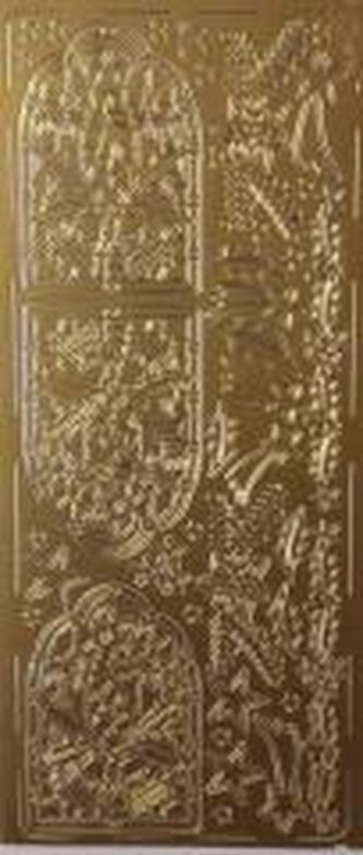 Stiker ażurowy 10x23cm złoty