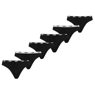 6PACK dámská tanga Puma černá (701218849 001) XL
