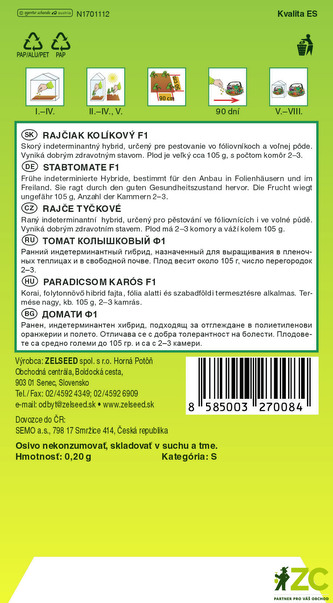 Zelseed Rajče tyčkové - Niki Zel F1 rané 0,2g