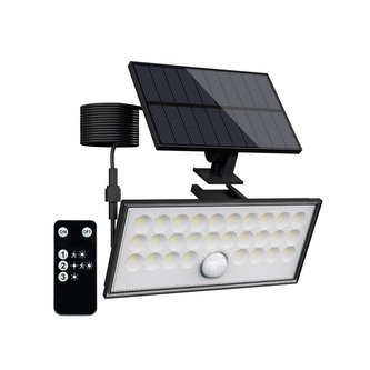 Světlo nástěnné Heleon PIR VARIO RC, Černá