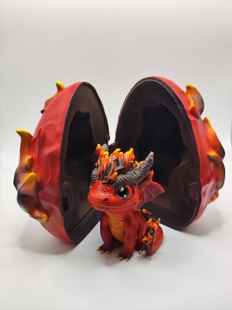 Ohnivý dráček s vejcem