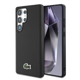 Lacoste Iconic Petit Pique Woven Logo MagSafe Zadní Kryt pro Samsung Galaxy S25 Ultra Black