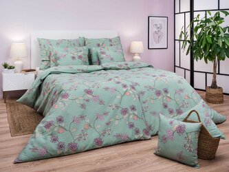 Povlečení krep Klaudie zelená 140x200, 70x90 cm II.jakost