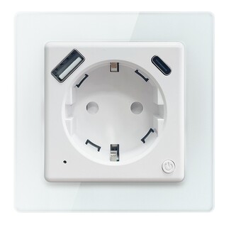 Smart vnitřní zásuvka Nexa bez kolíku, Immax NEO, typ F, 1xUSB, 1xUSB C , PD 20W, WiFi