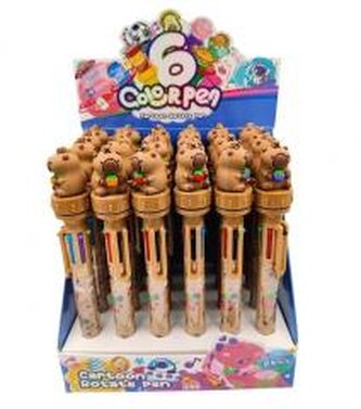 Długopis Kapibara obracana 6kol (24szt)