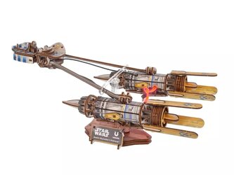 Ugears 3D dřevěná mechanická skládačka Star Wars Závodní kluzák Anakin Skywalker