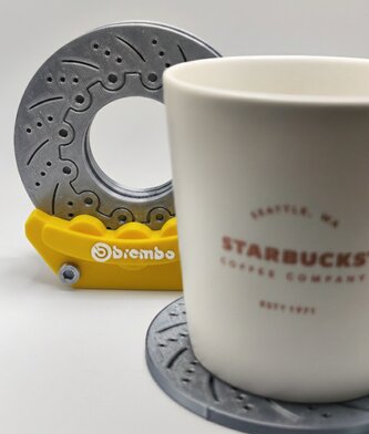 Podtácky - žluté brzdy