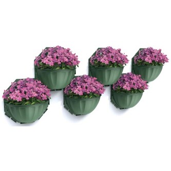 BAMA Květináč nástěnný Gerla Puzzle 6ks, zelená