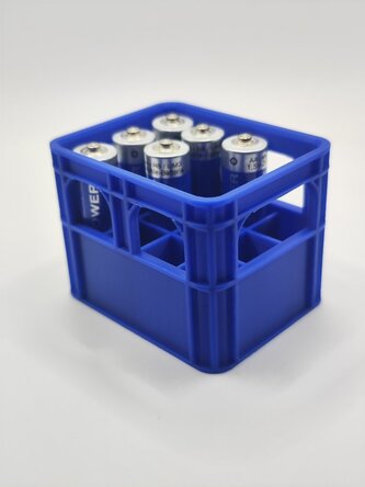 Organizér na AA baterie - modrý