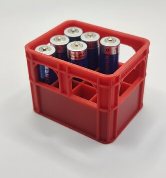 Organizér na AA baterie - červený