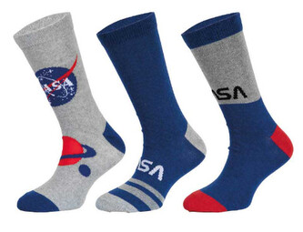 3PACK dětské ponožky NASA vícebarevné (39269/blue) 23/26