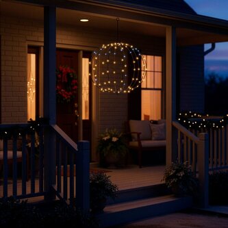 LED světelná koule 65cm 160LED IP44 teplá bílá + záblesky