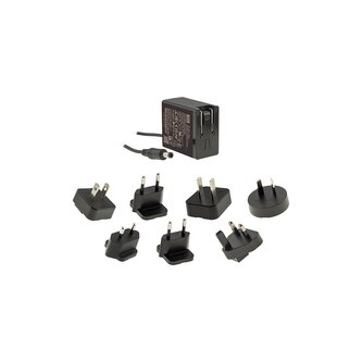 Spínaný síťový napájecí adaptér 18W, 12V/1,5A DC, souosý konektor 5,5/2,1mm, vnitřní plus, stabilizovaný