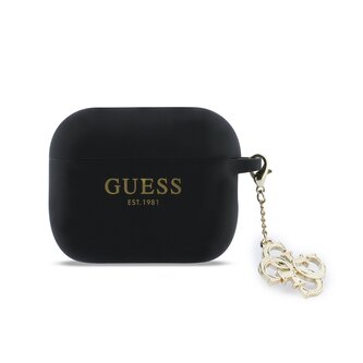 Guess 4G Charm Silikonové Pouzdro pro AirPods Pro 3 Black