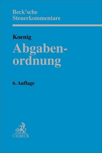 Abgabenordnung. AO