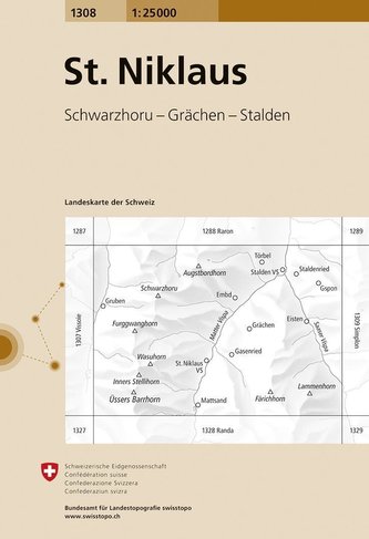 Swisstopo 1 : 25 000 St. Niklaus