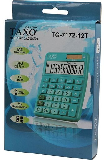 Kalkulator na biurko 12 pozycji turkusowy