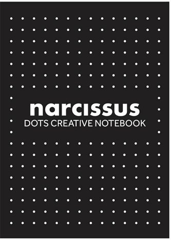 Zeszyt A5/56K kropki czarny (6szt) NARCISSUS