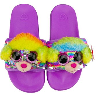 Ty Fashion cekinowe kapcie - Pudle tęczowe rozm.S