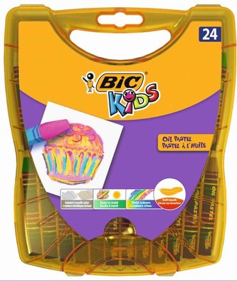 Kredki pastele olejowe 24 kolory BIC